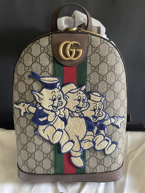 gucci backpack with pigs|gucci flying pig.